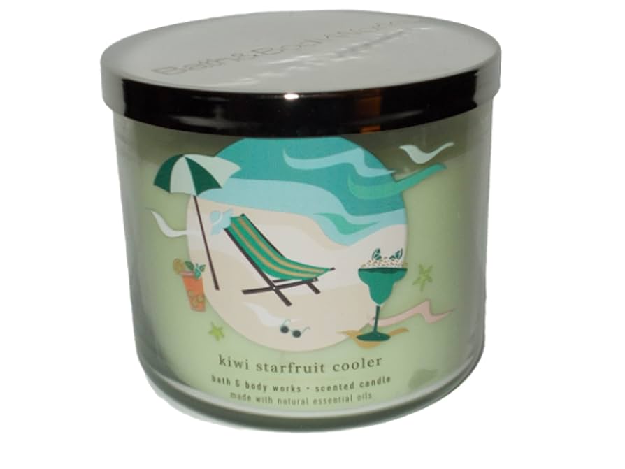 Bath & Body Works キャンドルセット ☀️ SUMMER~🥝SWEET KIWI & STARFRUIT~3 WICK CANDLE~Bath Body